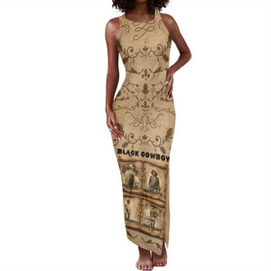 Black Cowboy Tank Maxi Dress African American Black History Western Grunge - African Pride
