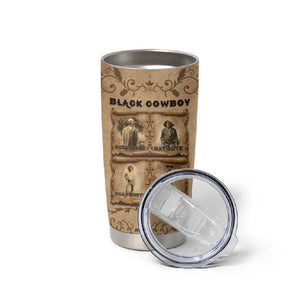 Black Cowboy Tumbler Cup African American Black History Western Grunge - African Pride