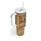 Black Cowboy Tumbler With Handle African American Black History Western Grunge - African Pride
