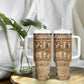 Black Cowboy Tumbler With Handle African American Black History Western Grunge - African Pride