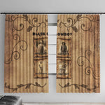 Black Cowboy Window Curtain African American Black History Western Grunge - African Pride