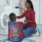 Custom Afro-Haitians Football Laundry Basket Haitian Palm Tree Unique Style