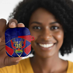 Custom Afro-Haitians Football AirPods Case Haitian Palm Tree Unique Style