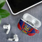 Custom Afro-Haitians Football AirPods Case Haitian Palm Tree Unique Style