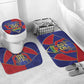 Custom Afro-Haitians Football Bathroom Set Haitian Palm Tree Unique Style