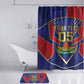 Custom Afro-Haitians Football Bathroom Set Haitian Palm Tree Unique Style