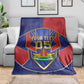 Custom Afro-Haitians Football Blanket Haitian Palm Tree Unique Style