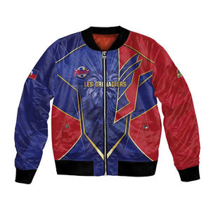 Custom Afro-Haitians Football Bomber Jacket Haitian Palm Tree Unique Style