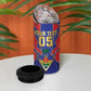 Custom Afro-Haitians Football 4 in 1 Can Cooler Tumbler Haitian Palm Tree Unique Style