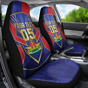 Custom Afro-Haitians Football Car Seat Cover Haitian Palm Tree Unique Style