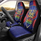 Custom Afro-Haitians Football Car Seat Cover Haitian Palm Tree Unique Style