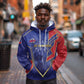 Custom Afro-Haitians Football Hoodie Haitian Palm Tree Unique Style