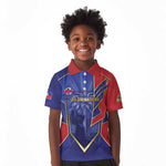 Custom Afro-Haitians Football Kid Polo Shirt Haitian Palm Tree Unique Style