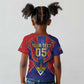 Custom Afro-Haitians Football Kid T shirt Haitian Palm Tree Unique Style