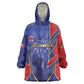 Custom Afro-Haitians Football Kid Wearable Blanket Hoodie Haitian Palm Tree Unique Style