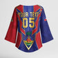 Custom Afro-Haitians Football Kimono Sleeve Blouse Haitian Palm Tree Unique Style