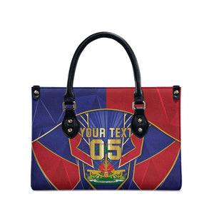 Custom Afro-Haitians Football Leather Bag Haitian Palm Tree Unique Style
