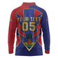 Custom Afro-Haitians Football Long Sleeve Polo Shirt Haitian Palm Tree Unique Style
