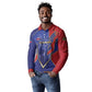 Custom Afro-Haitians Football Long Sleeve Polo Shirt Haitian Palm Tree Unique Style