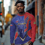 Custom Afro-Haitians Football Long Sleeve Shirt Haitian Palm Tree Unique Style