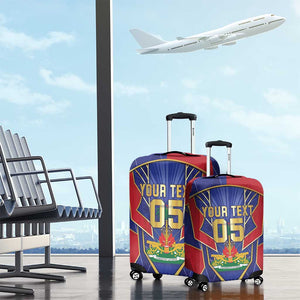 Custom Afro-Haitians Football Luggage Cover Haitian Palm Tree Unique Style
