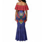Custom Afro-Haitians Football Mermaid Dress Haitian Palm Tree Unique Style