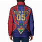 Custom Afro-Haitians Football Padded Jacket Haitian Palm Tree Unique Style