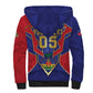 Custom Afro-Haitians Football Sherpa Hoodie Haitian Palm Tree Unique Style