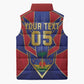 Custom Afro-Haitians Football Sleeveless Puffer Jacket Haitian Palm Tree Unique Style