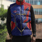 Custom Afro-Haitians Football Sleeveless Puffer Jacket Haitian Palm Tree Unique Style