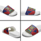 Custom Afro-Haitians Football Slide Sandals Haitian Palm Tree Unique Style