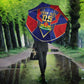 Custom Afro-Haitians Football Umbrella Haitian Palm Tree Unique Style