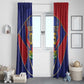 Custom Afro-Haitians Football Window Curtain Haitian Palm Tree Unique Style