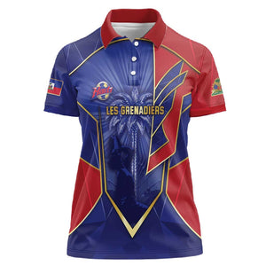 Custom Afro-Haitians Football Women Polo Shirt Haitian Palm Tree Unique Style