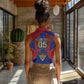 Custom Afro-Haitians Football Women Sleeveless Polo Shirt Haitian Palm Tree Unique Style