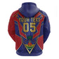 Custom Afro-Haitians Football Zip Hoodie Haitian Palm Tree Unique Style