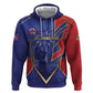 Custom Afro-Haitians Football Zip Hoodie Haitian Palm Tree Unique Style