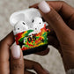 Custom Ghana Football AirPods Case African Pride Flag Colors Flame