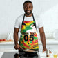 Custom Ghana Football Apron African Pride Flag Colors Flame