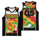 Custom Ghana Football Basketball Jersey African Pride Flag Colors Flame