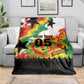 Custom Ghana Football Blanket African Pride Flag Colors Flame