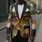Custom Ghana Football Blazer African Pride Flag Colors Flame