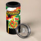 Custom Ghana Football 4 in 1 Can Cooler Tumbler African Pride Flag Colors Flame