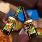 Custom Ghana Football 4 in 1 Can Cooler Tumbler African Pride Flag Colors Flame