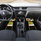 Custom Ghana Football Car Mats African Pride Flag Colors Flame