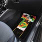 Custom Ghana Football Car Mats African Pride Flag Colors Flame