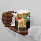 Custom Ghana Football Ceramic Mug African Pride Flag Colors Flame
