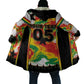 Custom Ghana Football Cloak African Pride Flag Colors Flame