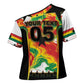 Custom Ghana Football Cross Shoulder Shirt African Pride Flag Colors Flame