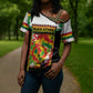 Custom Ghana Football Cross Shoulder Shirt African Pride Flag Colors Flame